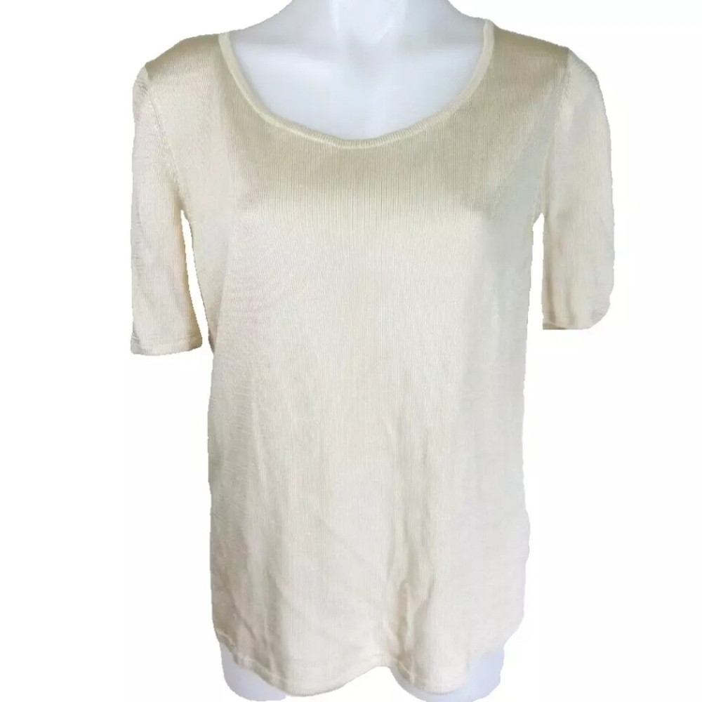 St. John Light Gold Knit Top